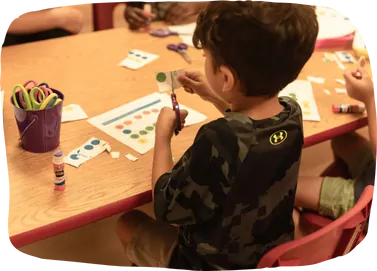 Children engaging in creative arts and crafts