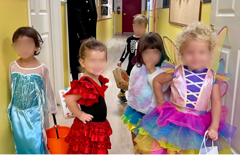 Girls in princess and fairy costumes