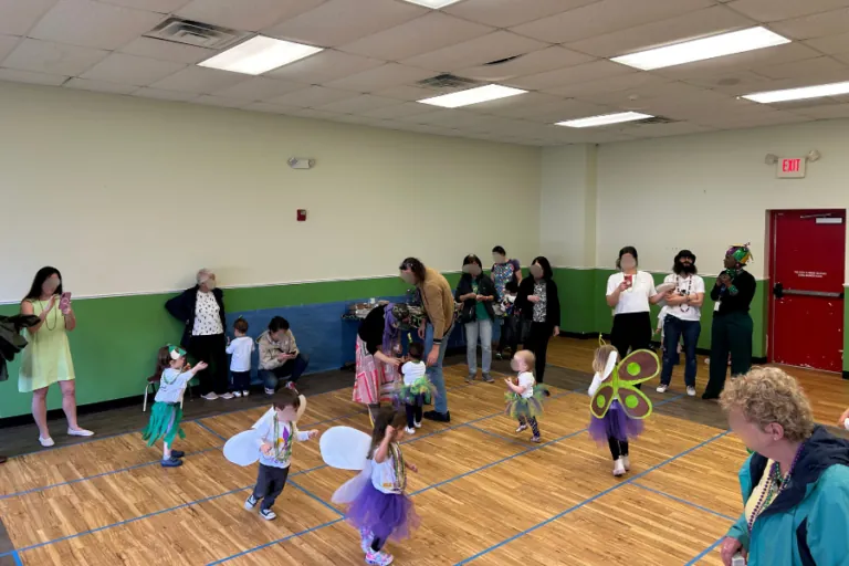 Children dancing at the school Carnival celebration